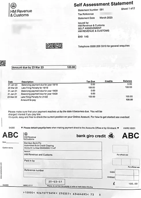 HMRC Self-Assessment Statement | Debitam