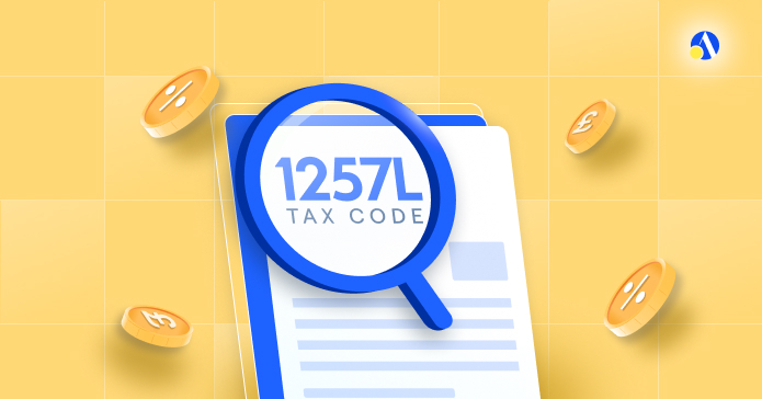 Diagram showing how UK tax code 1257L breaks down into £12,570 Personal Allowance and the income tax bands above it for 2025/26 | Debitam